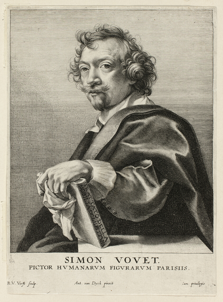 A work made of engraving in black on cream laid paper.
